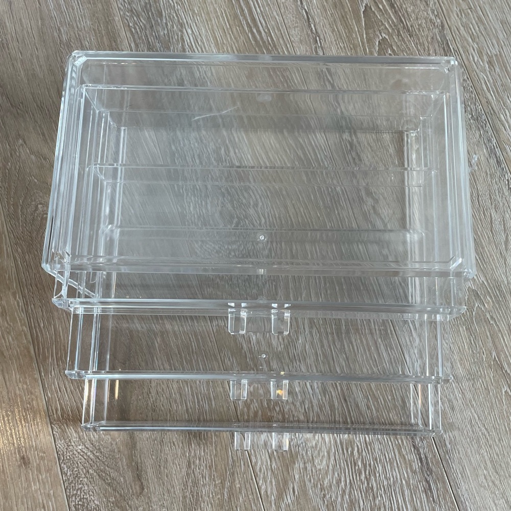 Clear Acrylic 3 Drawer Makeup & Storage Organizer - second